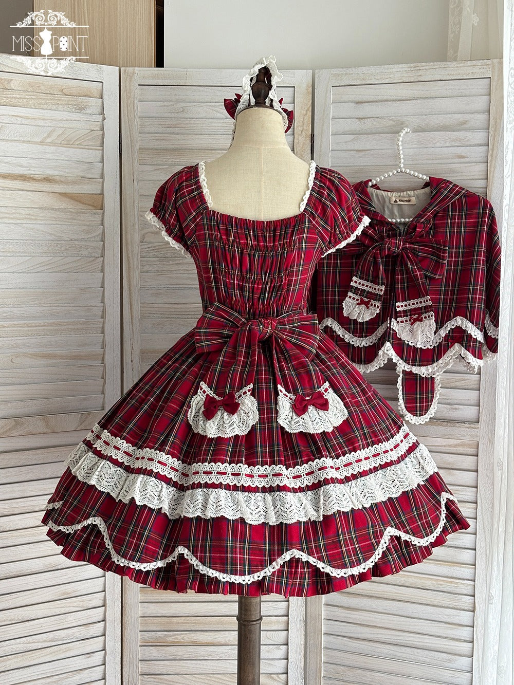 【予約販売】Checkered Petal Rabbit リボンワンピース