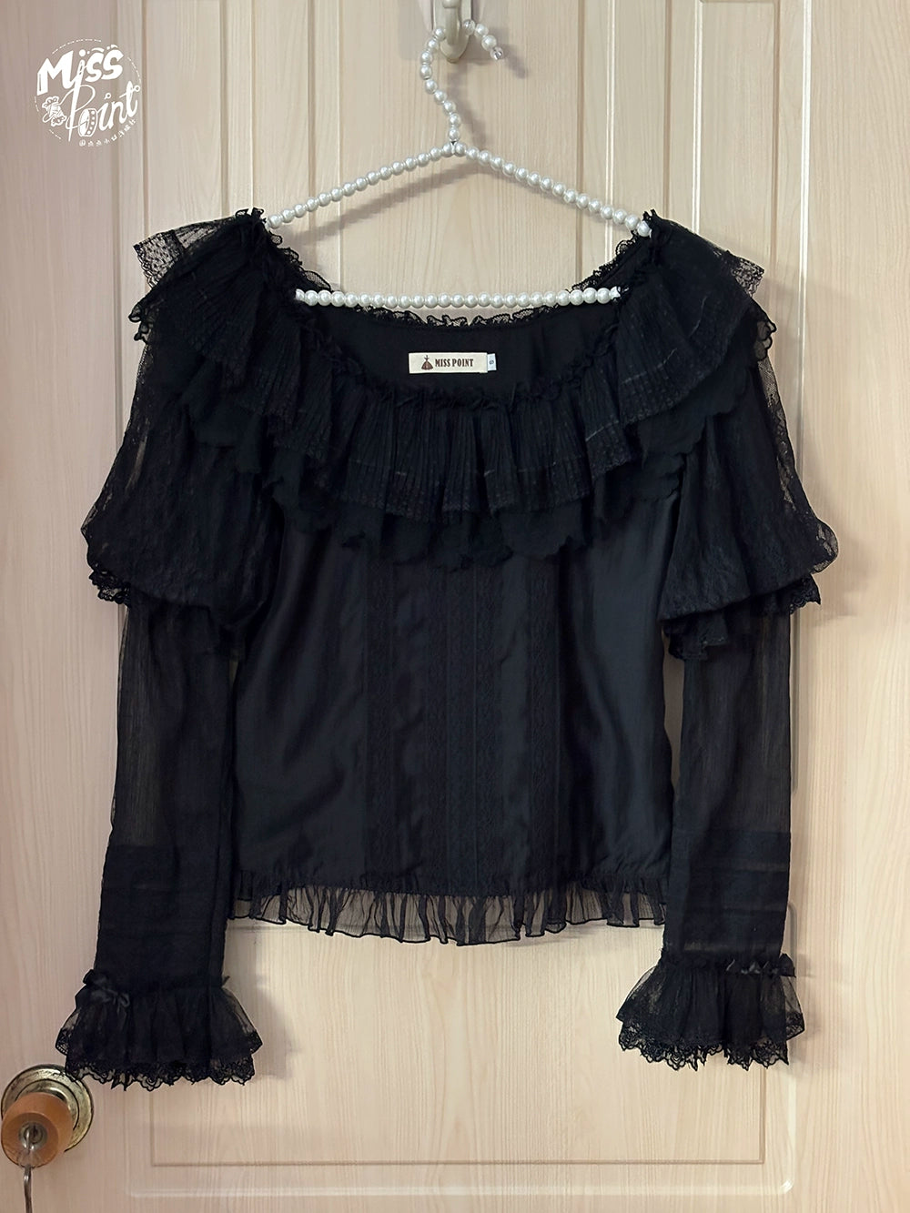 【受注予約9/25まで】Noble Garden 付け袖付きレースブラウス