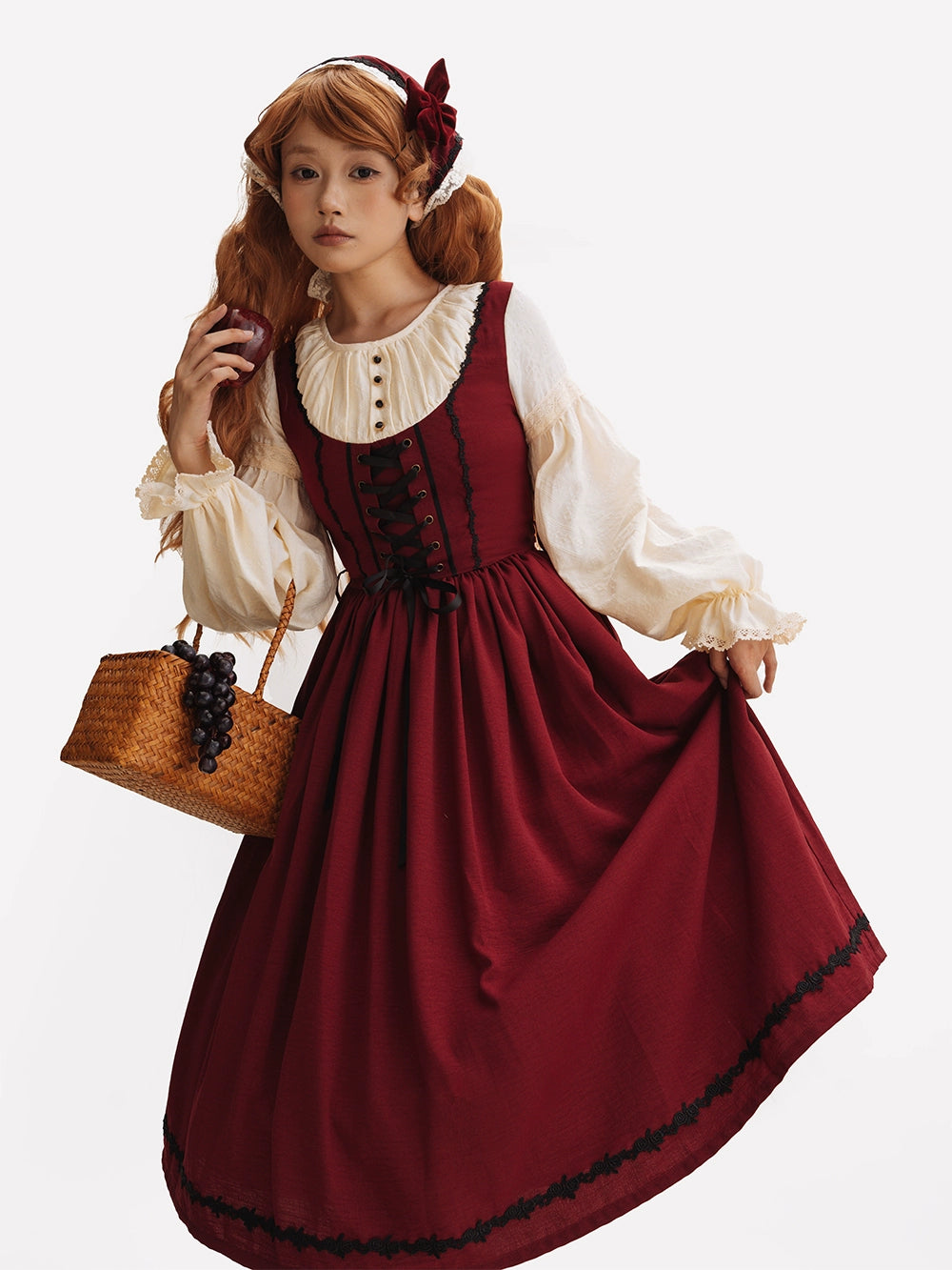 【予約販売】Sketch Wild Rose ドッキングワンピース 無地タイプ
