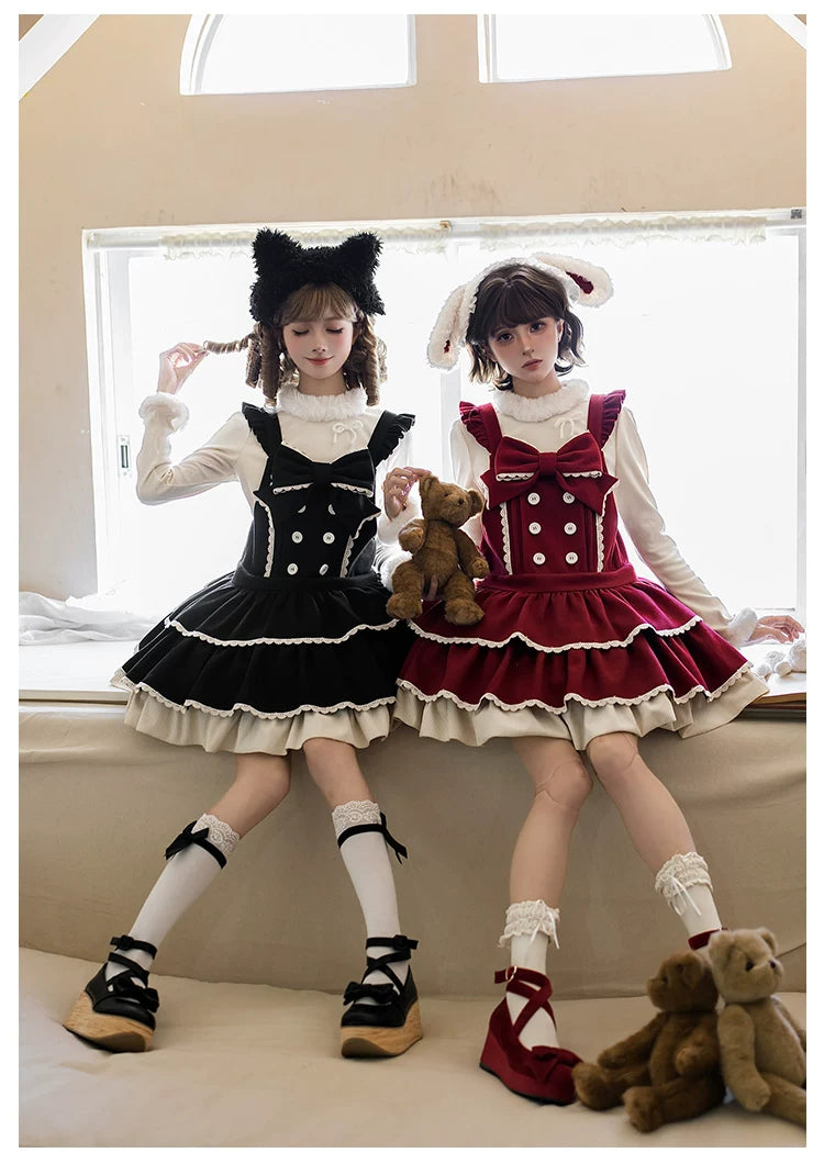 Nostalgia Animals レッドジャンパースカートとうさ耳ヘッドドレス