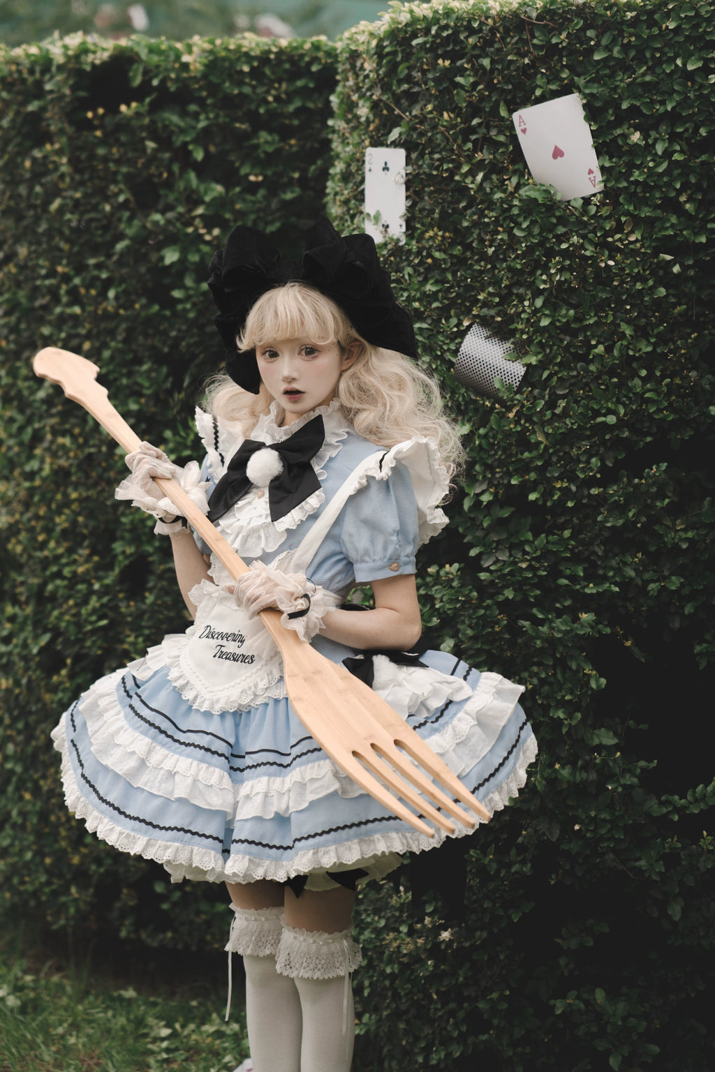 【再販・受注予約7/16まで】Fairydoll Maid ミニ丈半袖ワンピース エプロン・ドロワーズ付き