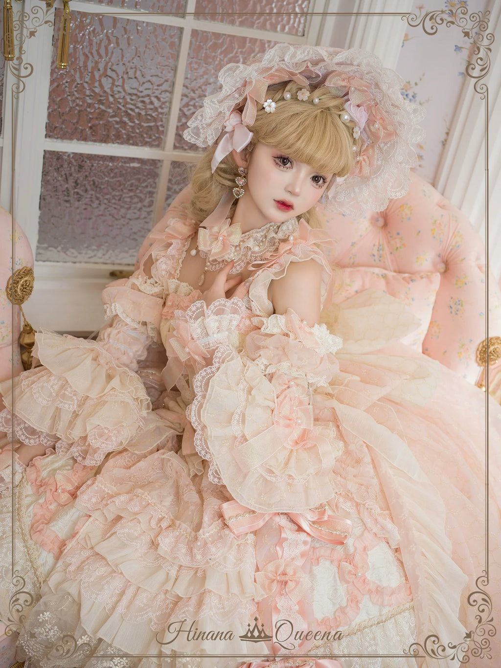 Find Brilliant Blossom レースの花嫁ドレス・ピンク＆パープル