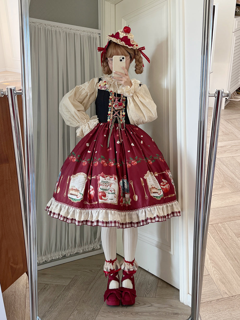 【予約販売】Apple Garden バイエルン風ジャンパースカート