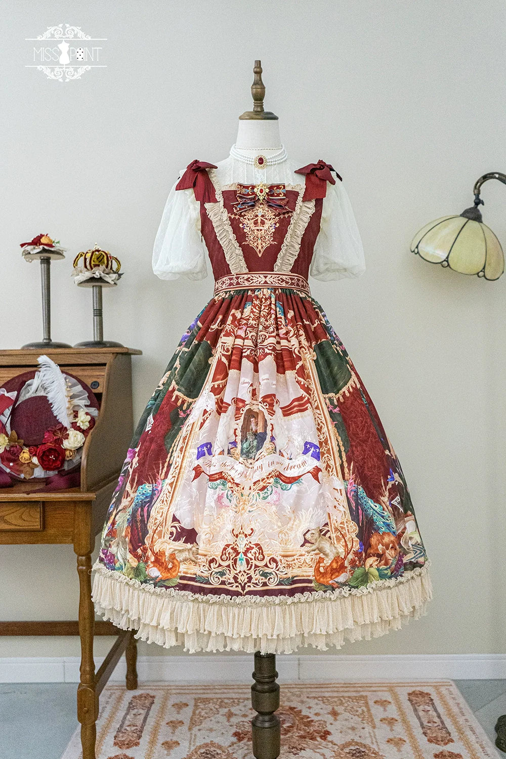 Wanhua Mirror Western aristocratic jumper skirt