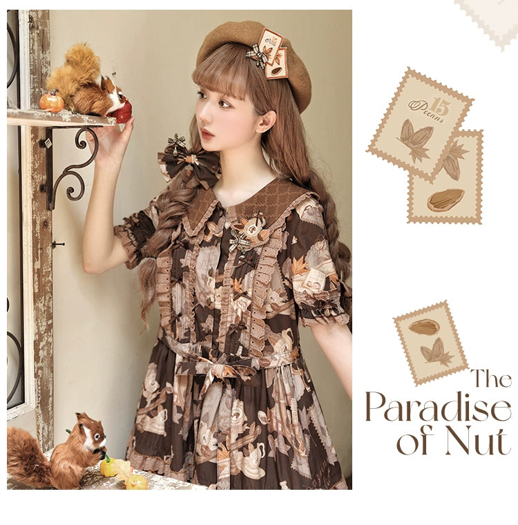 [Pre-orders available until 9/11] The Paradise of Nuts Short-sleeved dress, short length