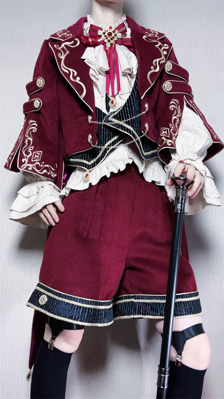 【予約販売】Red Wine 皇子系ショートパンツ3点セット