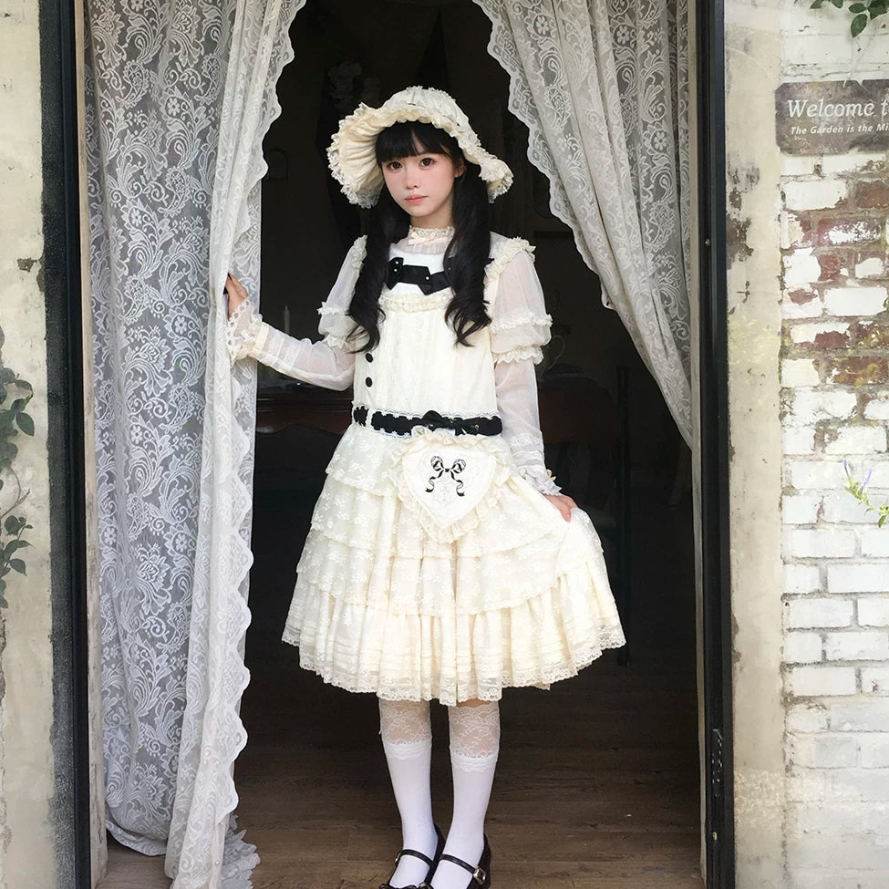【受注予約10/13まで】Dream Lace ドールスタイルジャンパースカート