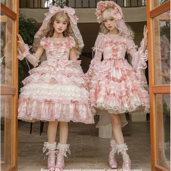 [Pre-orders available until 10/16] Rose Courtyard lace and ribbon jumper skirt