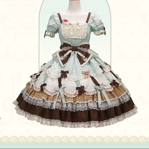 【受注予約1/26まで】Sweet Cup Cake レースとリボンのワンピース