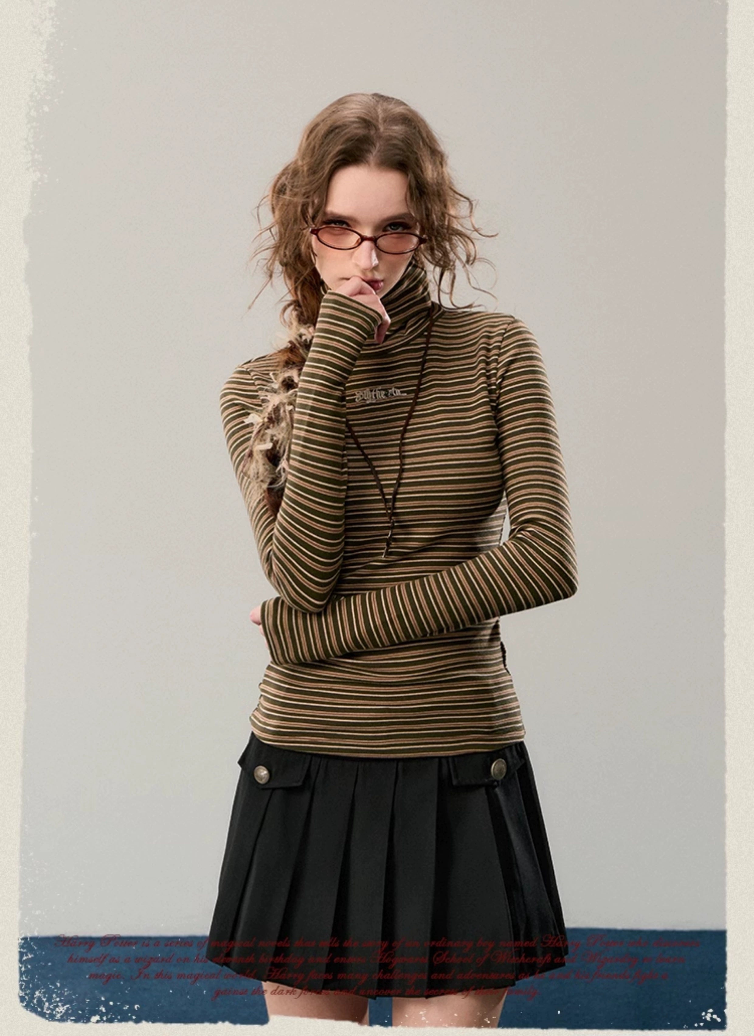 [Pre-order] Hogwarts School of Witchcraft and Wizardry Turtleneck Striped Knit