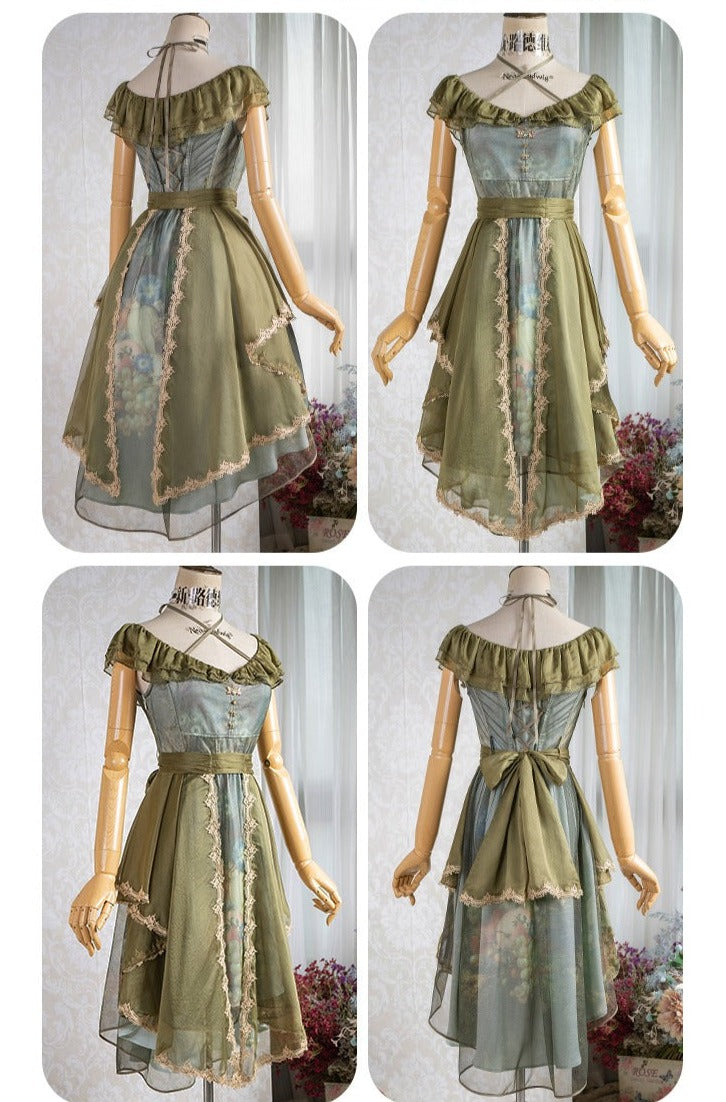 [Sale Period Ended] Porcelain Flower Garden Veiled Dress