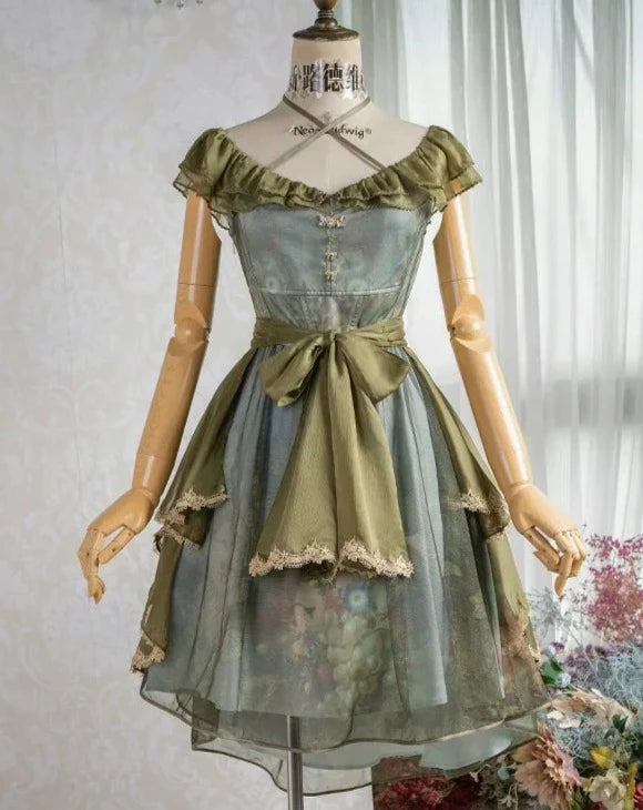 [Sale Period Ended] Porcelain Flower Garden Veiled Dress