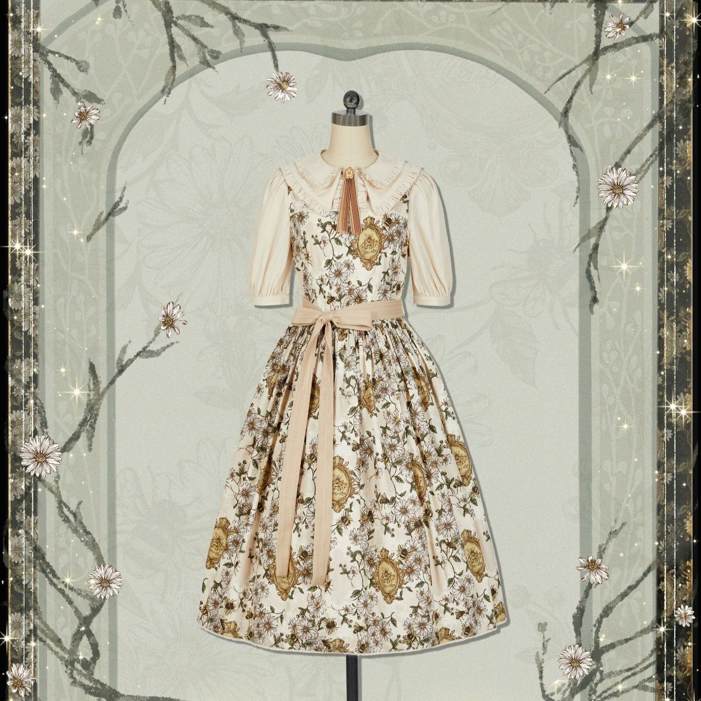 【受注予約10/8まで】Wild Daisies in the Garden ジャンパースカート