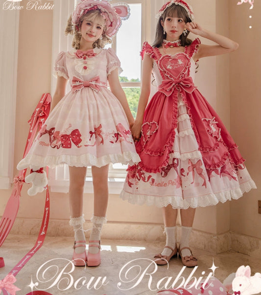 【受注予約6/11まで】Bow Rabbit プリントワンピース