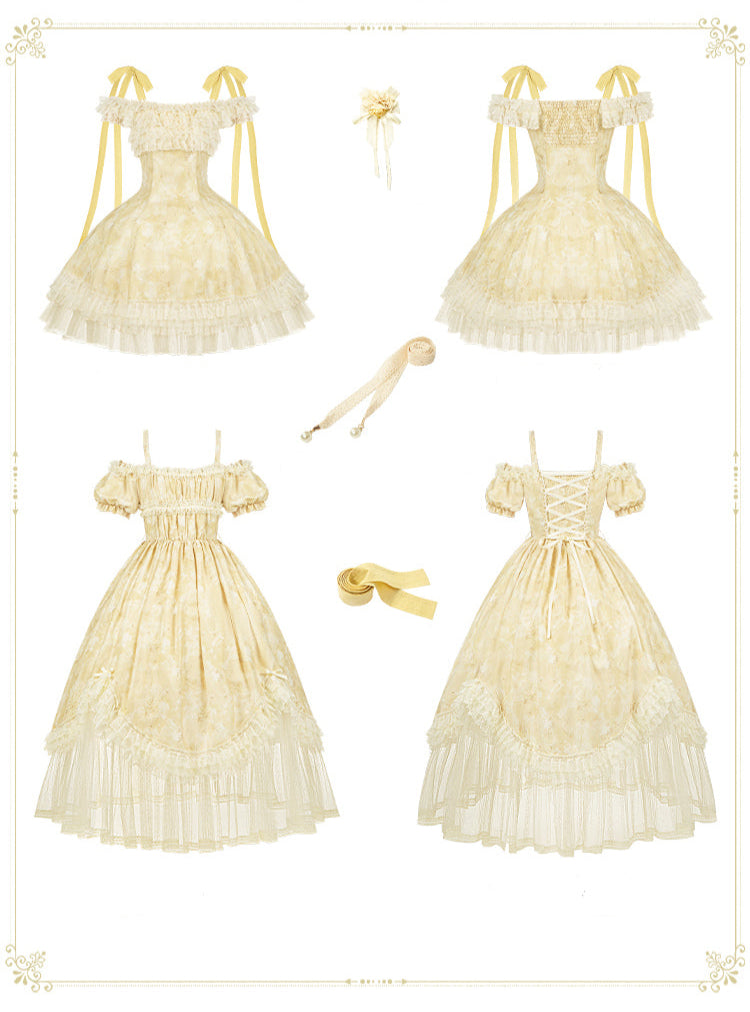 Wind Flower 草花プリントワンピース