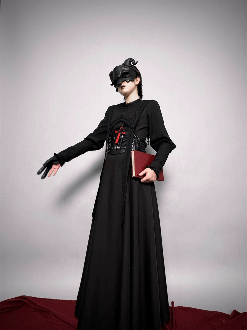 [Pre-orders available until 10/16] Pray on a Moonlight Night Dress, Black, Long Length
