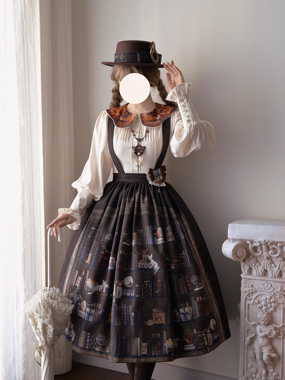 【受注予約11/6まで】German Bookcase サスペンダースカート