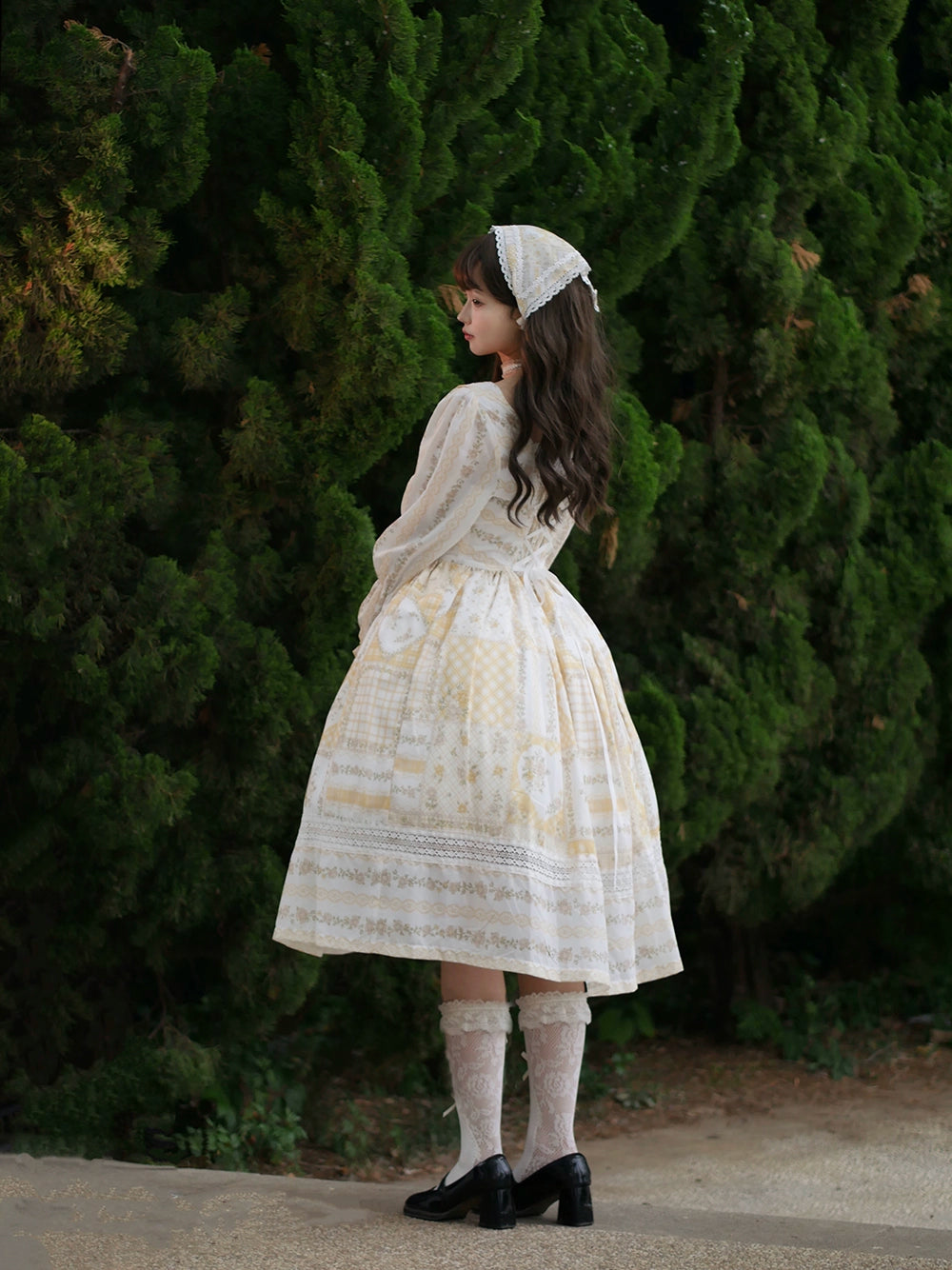 【予約販売】Pathwork Garden カントリー風長袖ワンピース