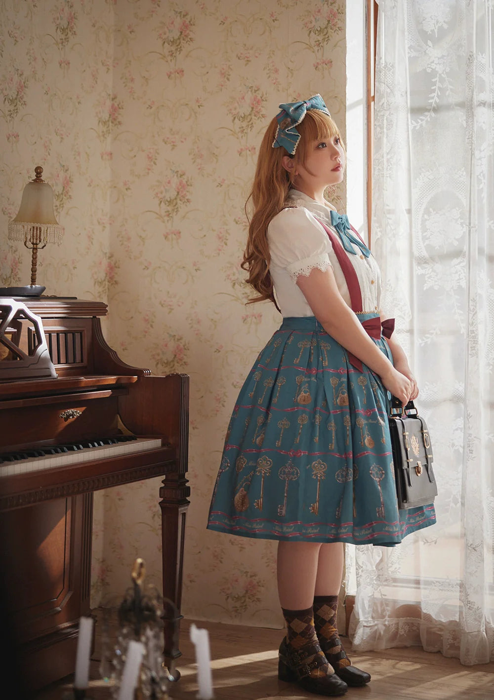 Secret Key Antique 2way Suspender Skirt