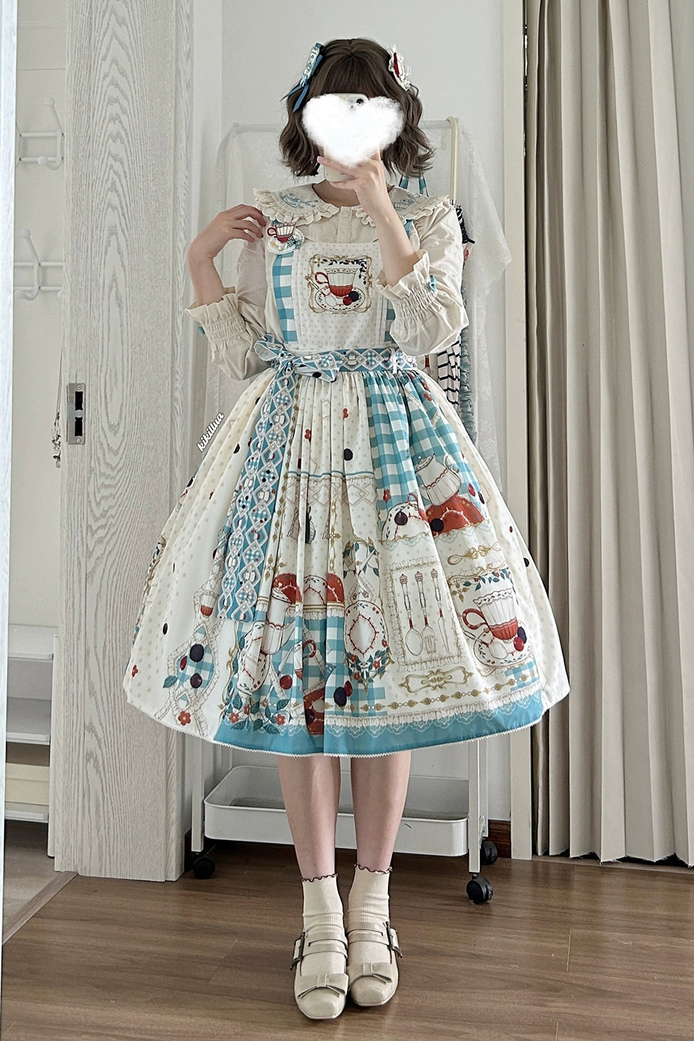 [Sales period ended] Picnic Tea Party 2way overall skirt