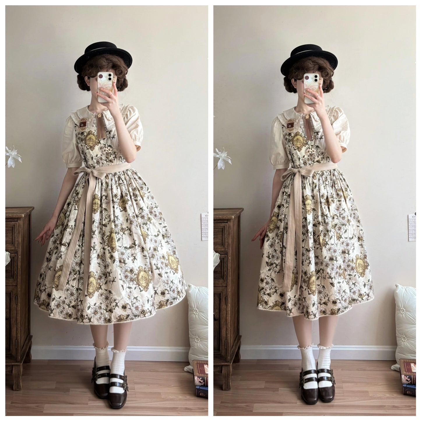 【受注予約10/8まで】Wild Daisies in the Garden ジャンパースカート