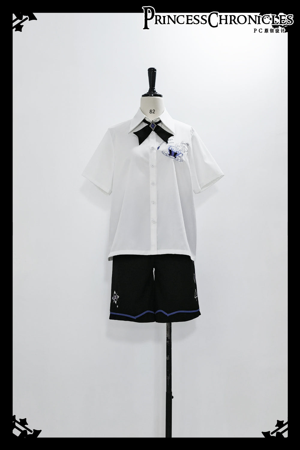 [Pre-order] Prince-style teacup print white blouse