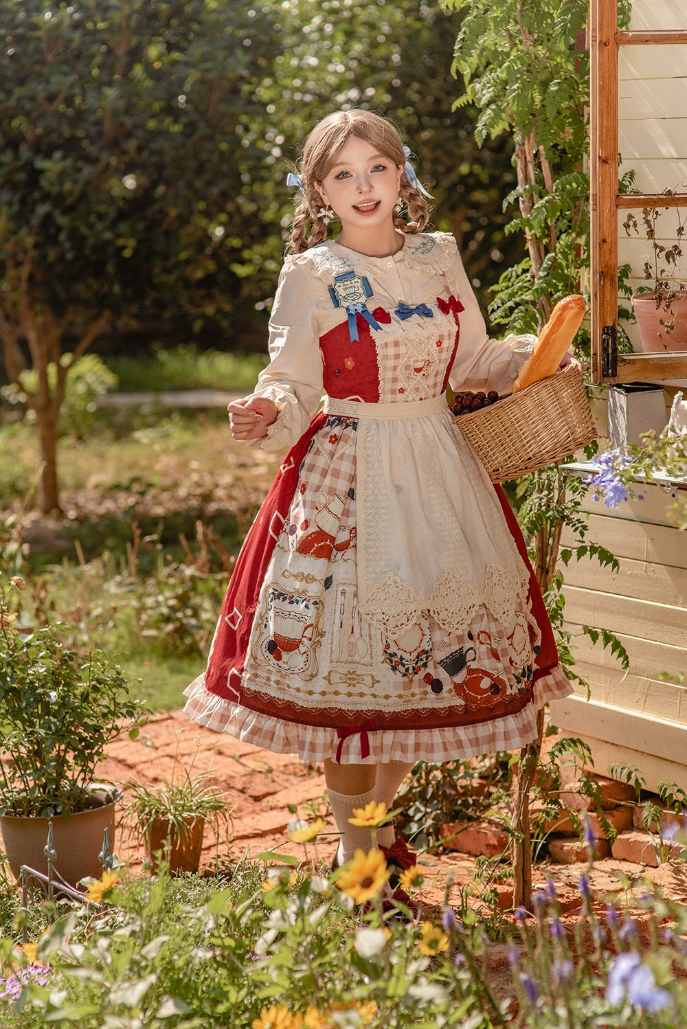 【予約販売】Picnic Tea Party ジャンパースカート
