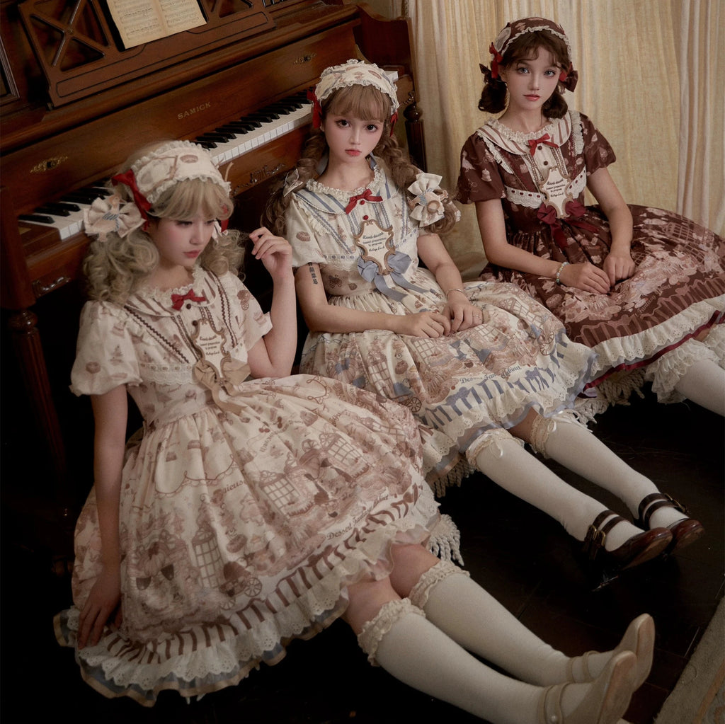 Antique Dessert Room 半袖ワンピース