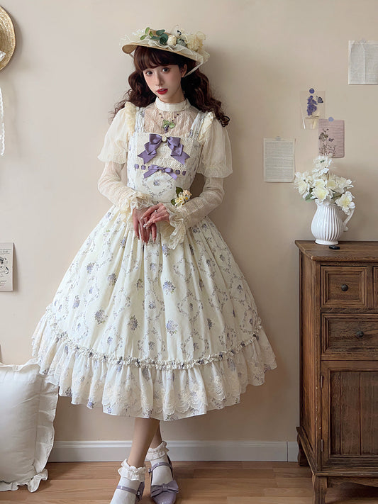 Edwardian elegant rose print Claroli jumper skirt 2.0