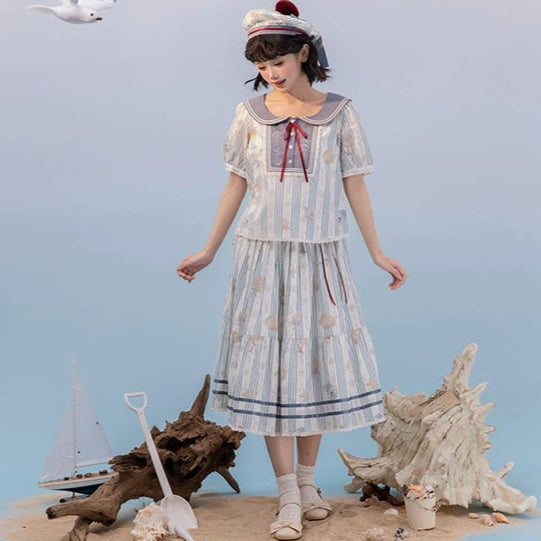 【受注予約5/13まで】Go To the Sea プリントスカート