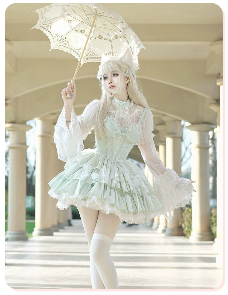 Ballet Fairy シアーフリル姫袖ブラウス