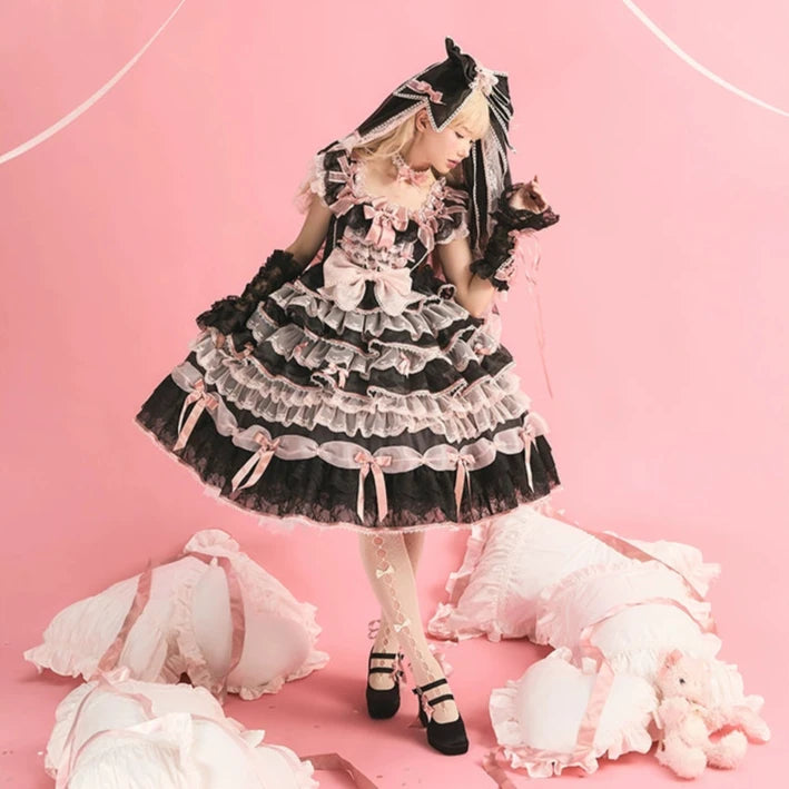[Pre-orders available until 10/16] Rose Courtyard Lace and Ribbon Dress