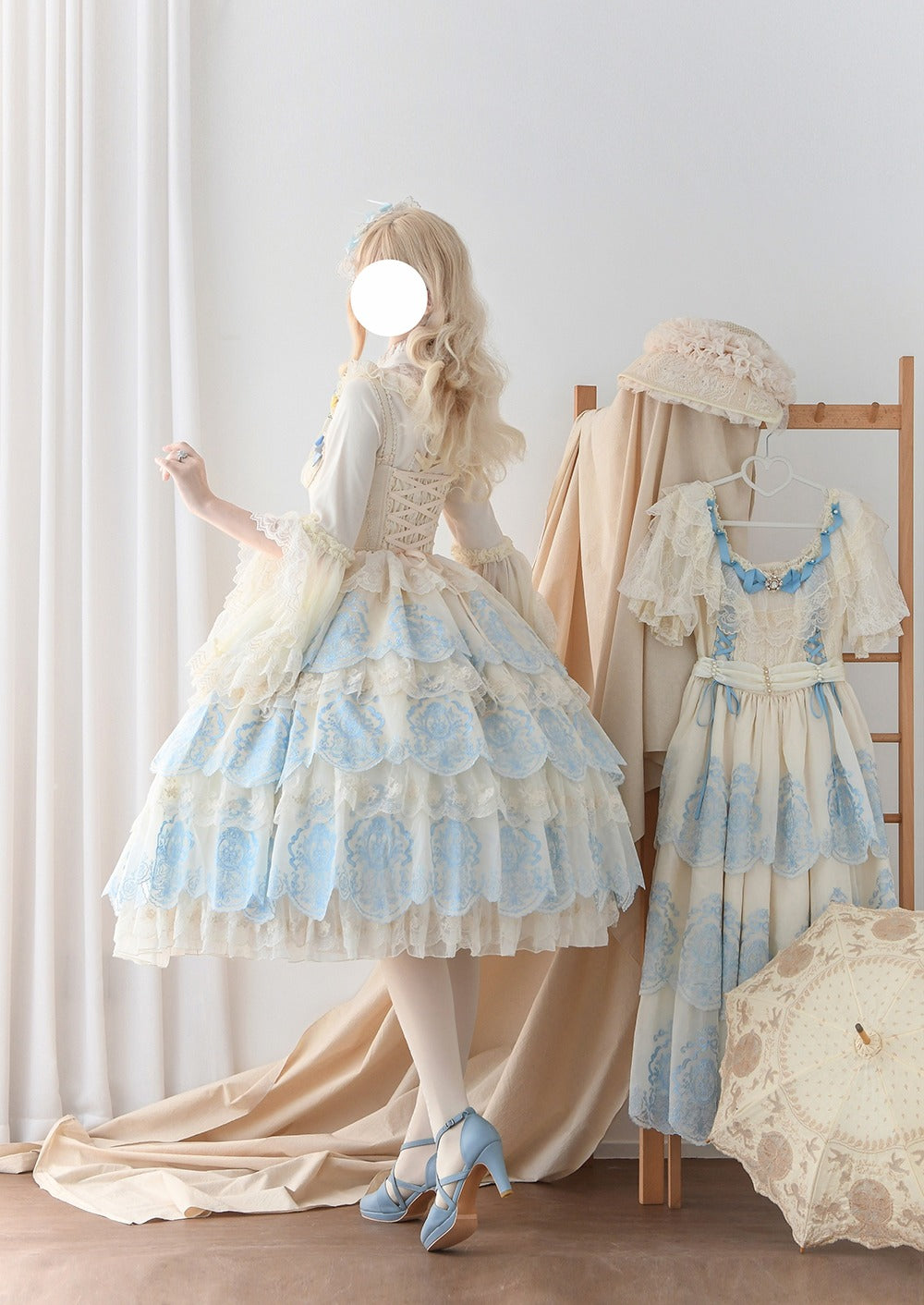 【受注予約9/25まで】Noble Garden 刺繍ジャンパースカート