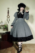 [Pre-orders available until 12/4] Classic Chocolat Stripe Long Dress