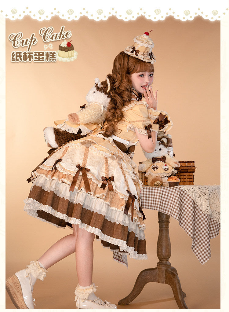 【受注予約1/26まで】Sweet Cup Cake レースとリボンのワンピース