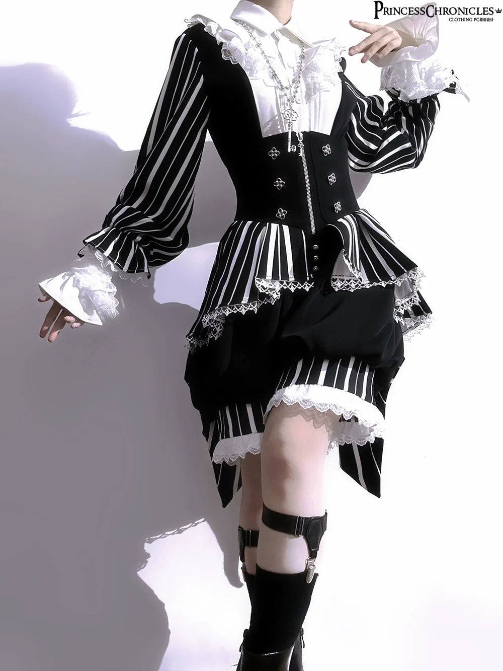 【予約販売】Marvelous Trick 皇子系ストライプブラウス