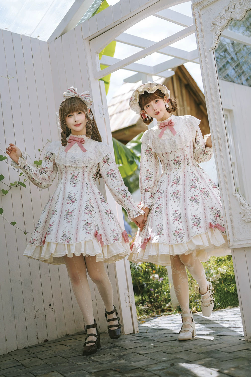 【受注予約10/20まで】Susan Garden クラシカル長袖ワンピース・ロング丈