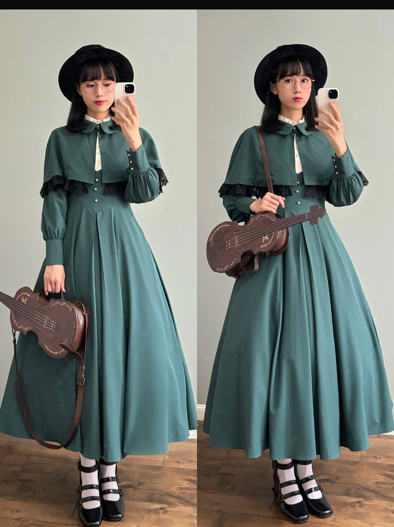 Sing in the Morning and Pray at Night One-piece and cloak set