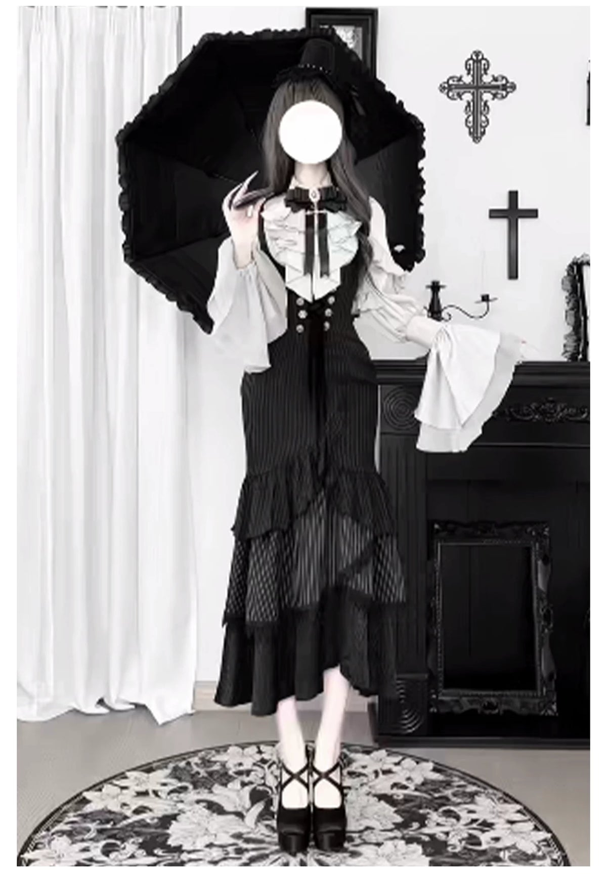 【予約販売】夜鴉 ゴシックブラウス＆スカートセット