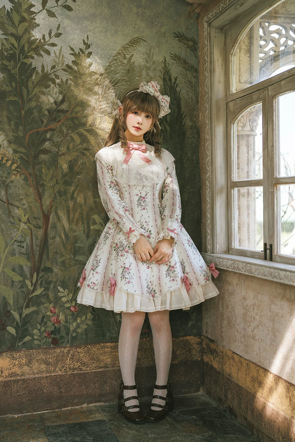 【受注予約10/20まで】Susan Garden クラシカル長袖ワンピース・ショート丈