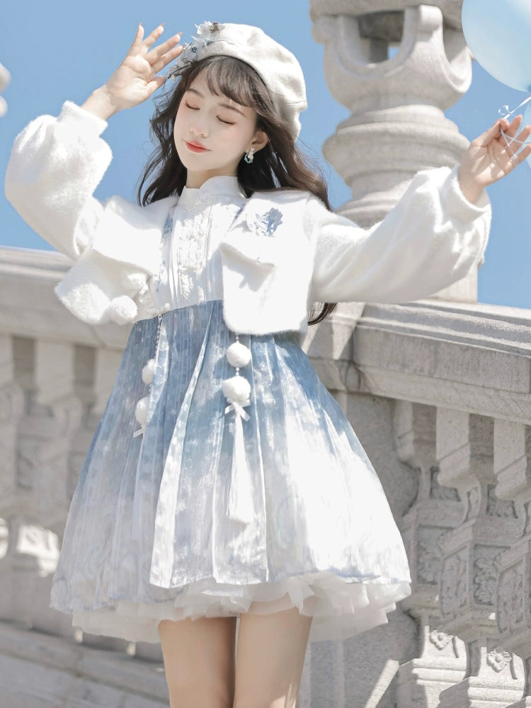 Snow Dragon ノースリーブワンピースとジャケット – ロリータ Snow Dragon ノースリーブワンピースとジャケット – ロリータ