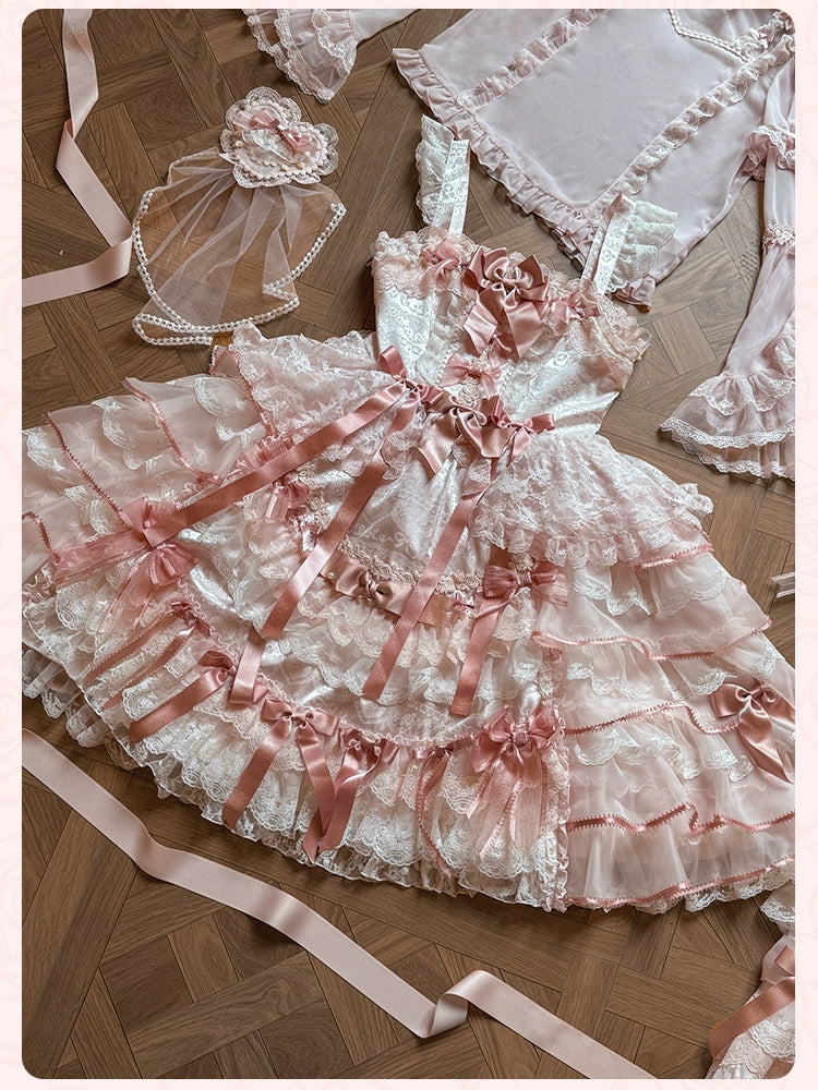 [Pre-orders available until 10/16] Rose Courtyard lace and ribbon jumper skirt