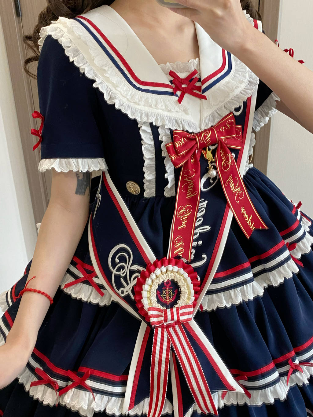同時購入のみ【受注予約4/28まで】セーラー襟と3段フリルの2wayマリンワンピース用アクセサリー
