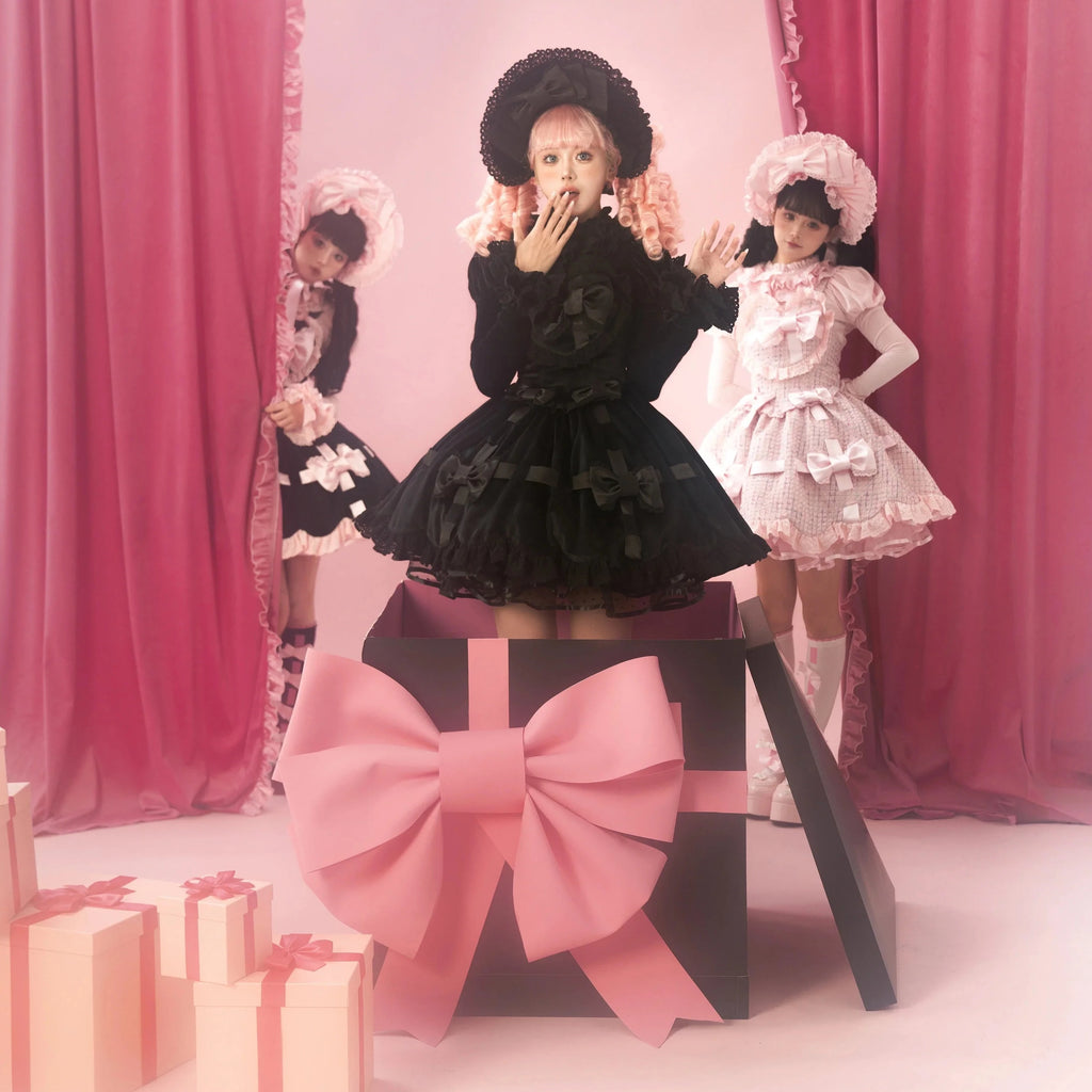 Ribbon Gift Box ミニ丈ジャンパースカート