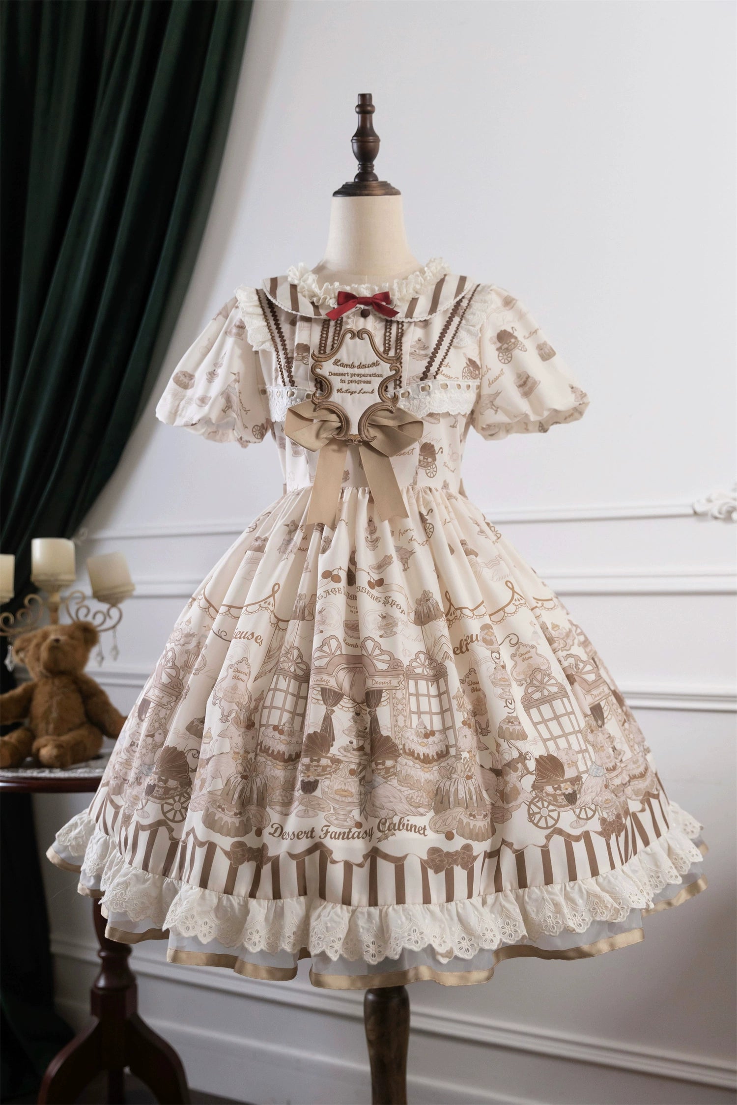 Antique Dessert Room 半袖ワンピース
