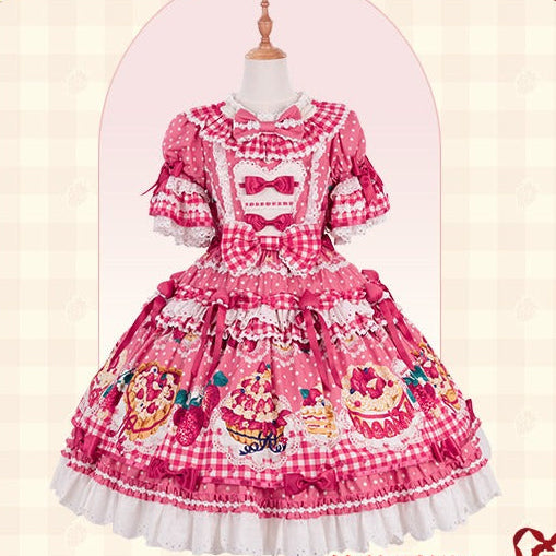 【受注予約8/26まで】Strawberry Cake Guide プリントワンピース 新色