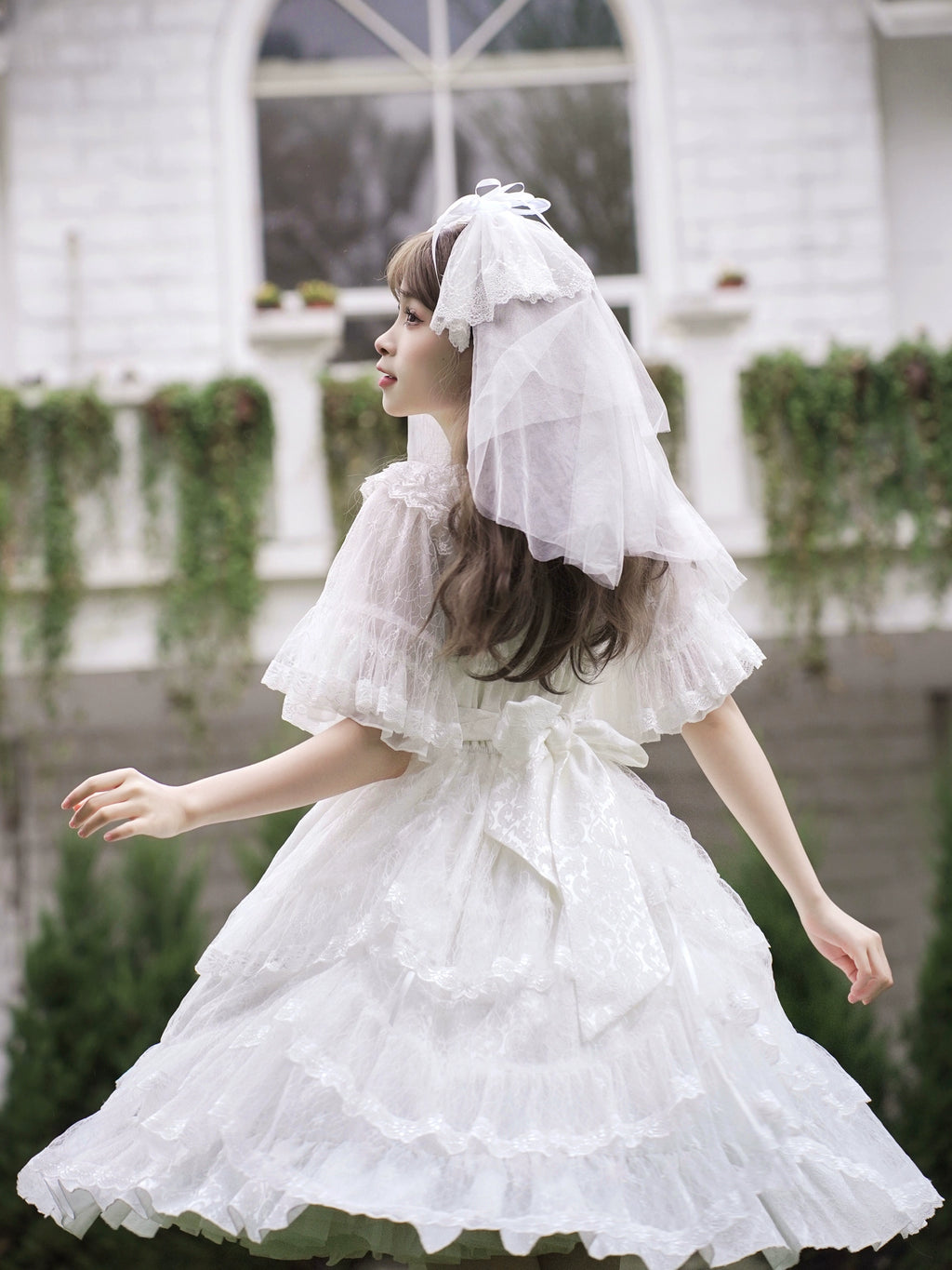 June Bride フラワーレースジャンパースカート 全4色