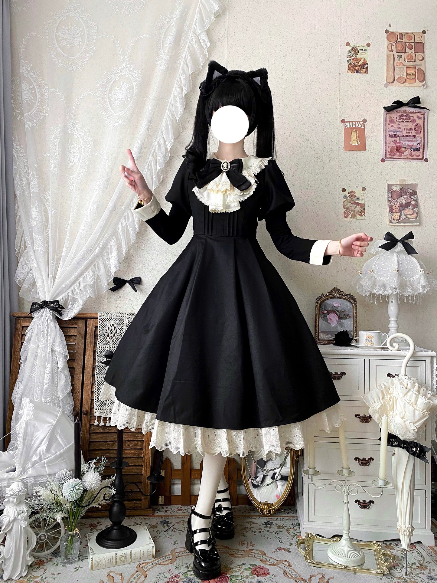 Classical Maid Ribbon Dress