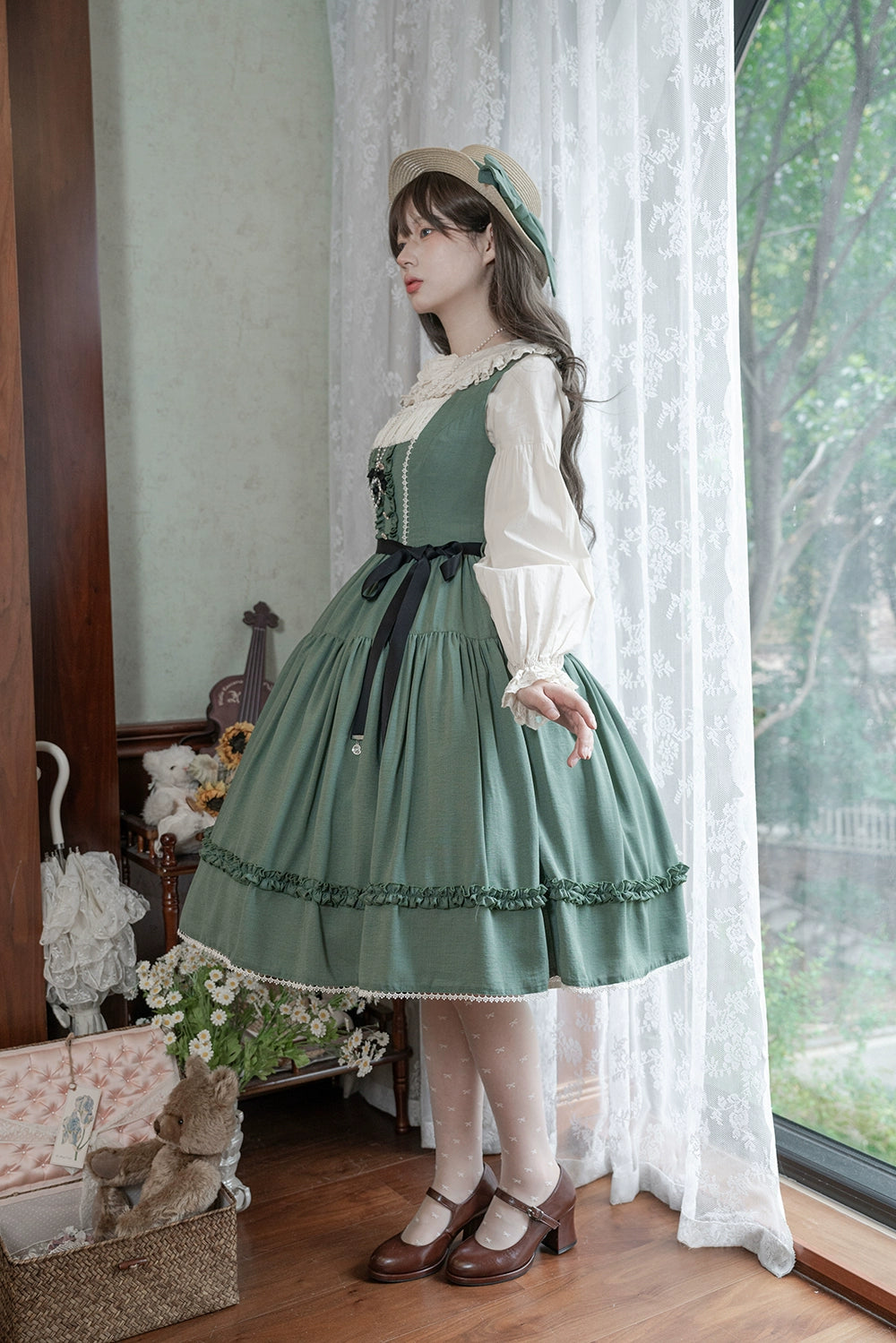 [Pre-orders available until 9/26] Sketch Wild Rose jumper skirt, plain type