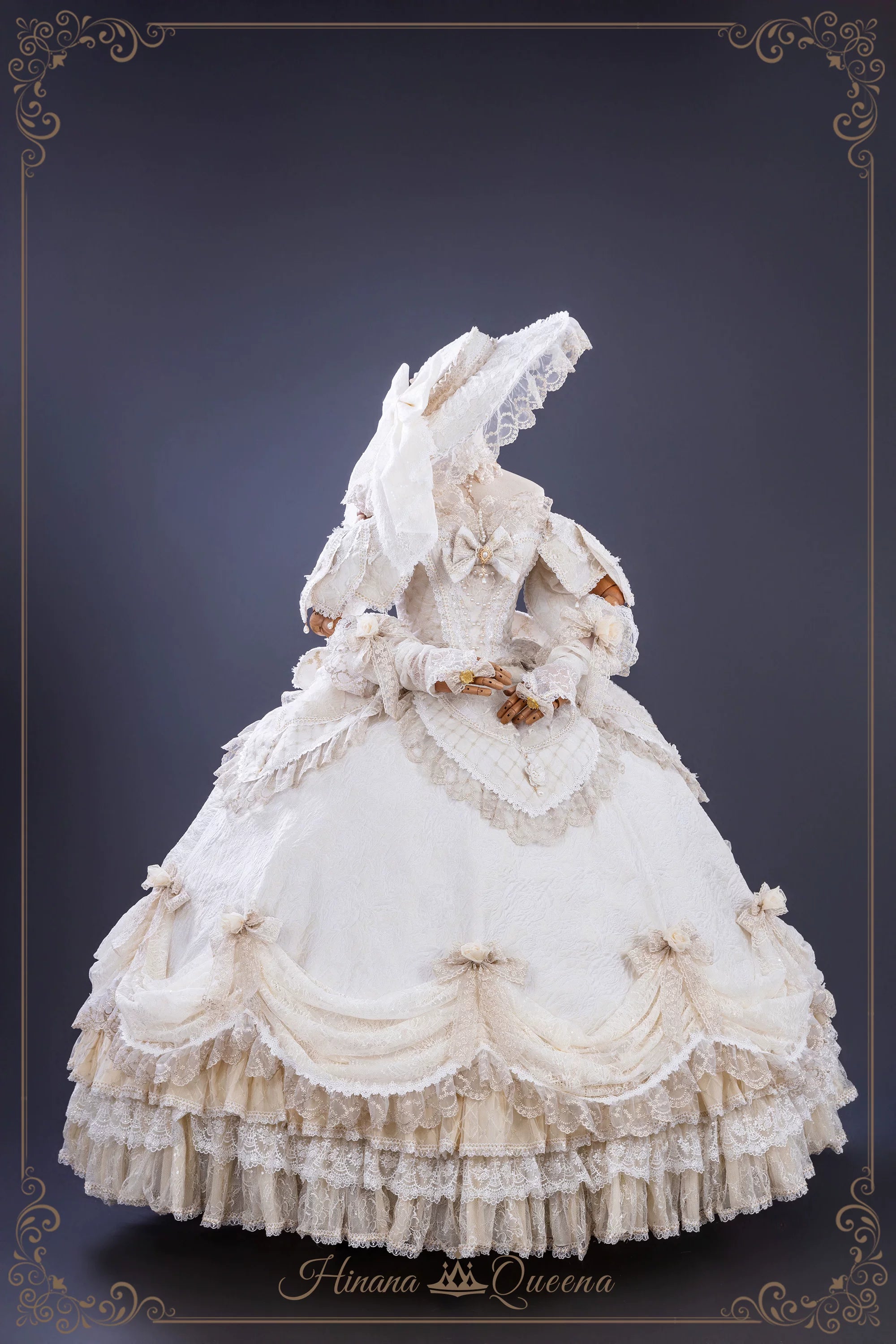 【受注予約9/16まで】With Bell プリンセスドレス ロング丈・シャンパン